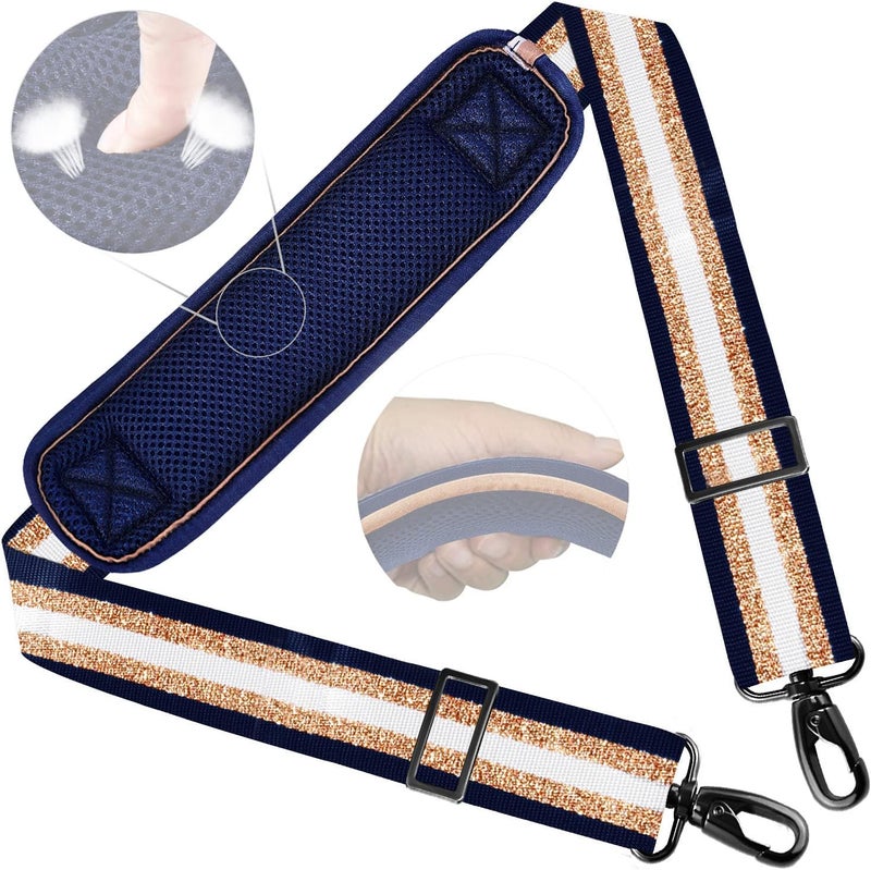 ZINZ Shoulder Strap 58" Ultra-Thick Fixed Padded and Adjustable Buckles Crossbody Strap for Briefcase Laptop Bag Luggage - Image 1